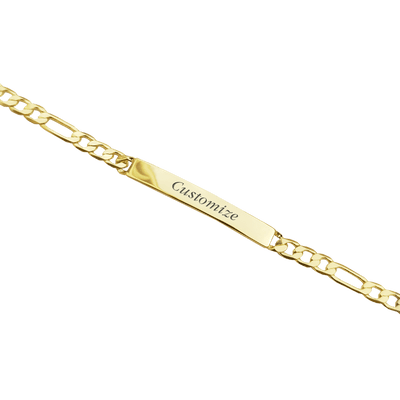 Erté Biscuit Id Figaro Bracelet in Gold Vermeil - Roro Arabia -