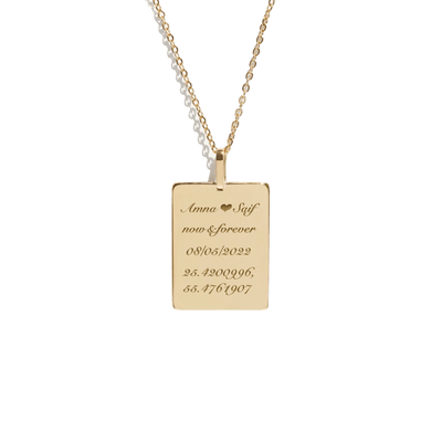 Erté Parchment Necklace in Gold Vermeil - Roro Arabia - Necklaces
