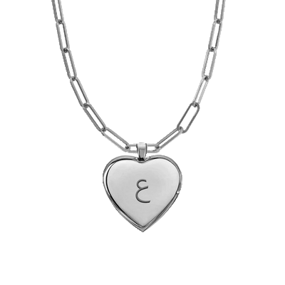 Louis Heart Locket Necklace in 925K sterling Silver - Roro Arabia -