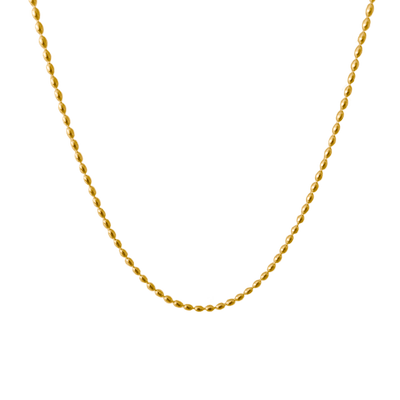 Oval Bead Chain in Gold Vermeil - Roro Arabia -