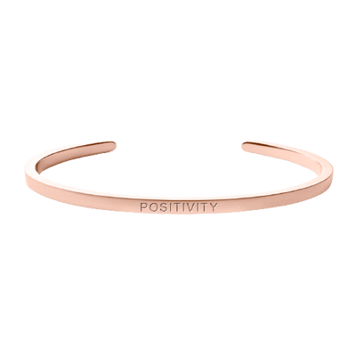 Positivity Cuff in Rose Gold - Roro Arabia - Bracelets