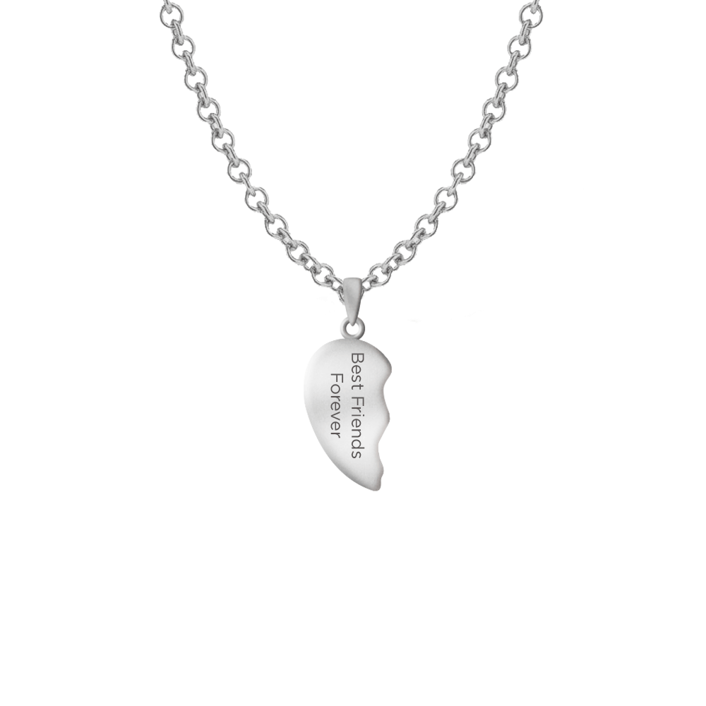 Connection Keeper. Dual Personalized Broken Heart Necklaces