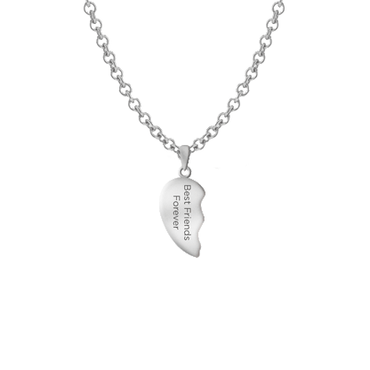 Connection Keeper. Dual Personalized Broken Heart Necklaces