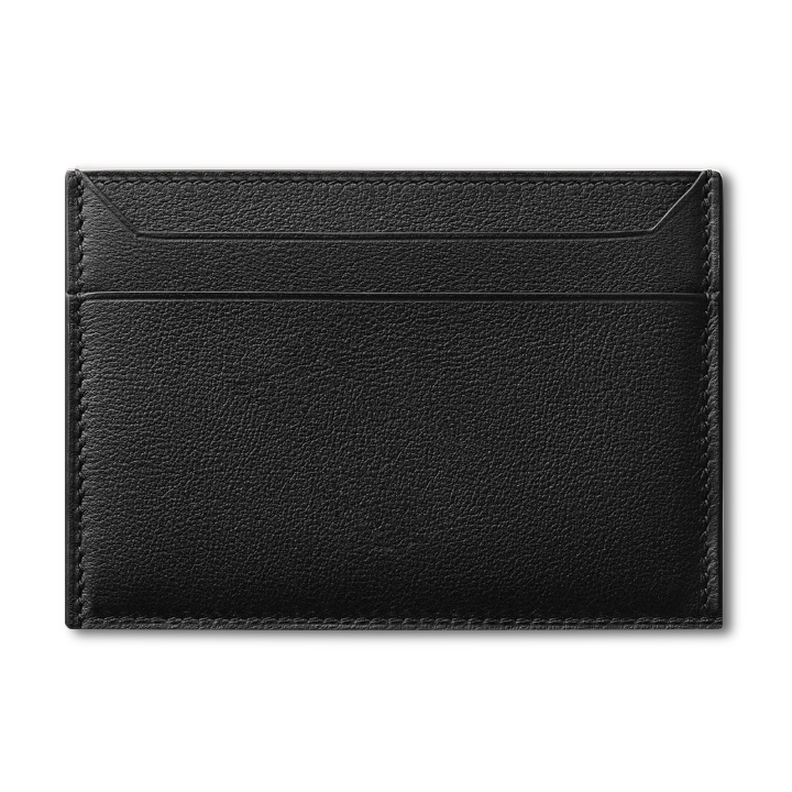 Roro Personalized Leather Card Holder in Black