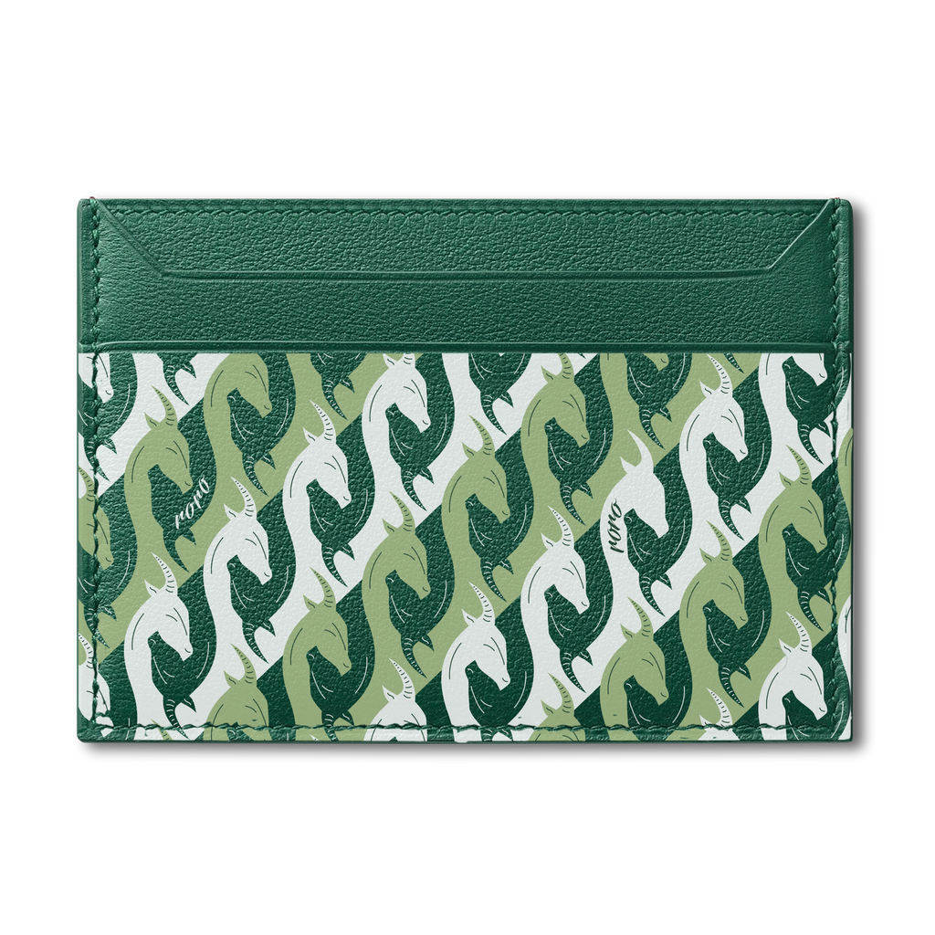 Signature Card Holder | Dancing Gazelles in Green