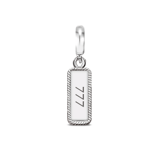 Engravable Tag Dangle Charm in Silver