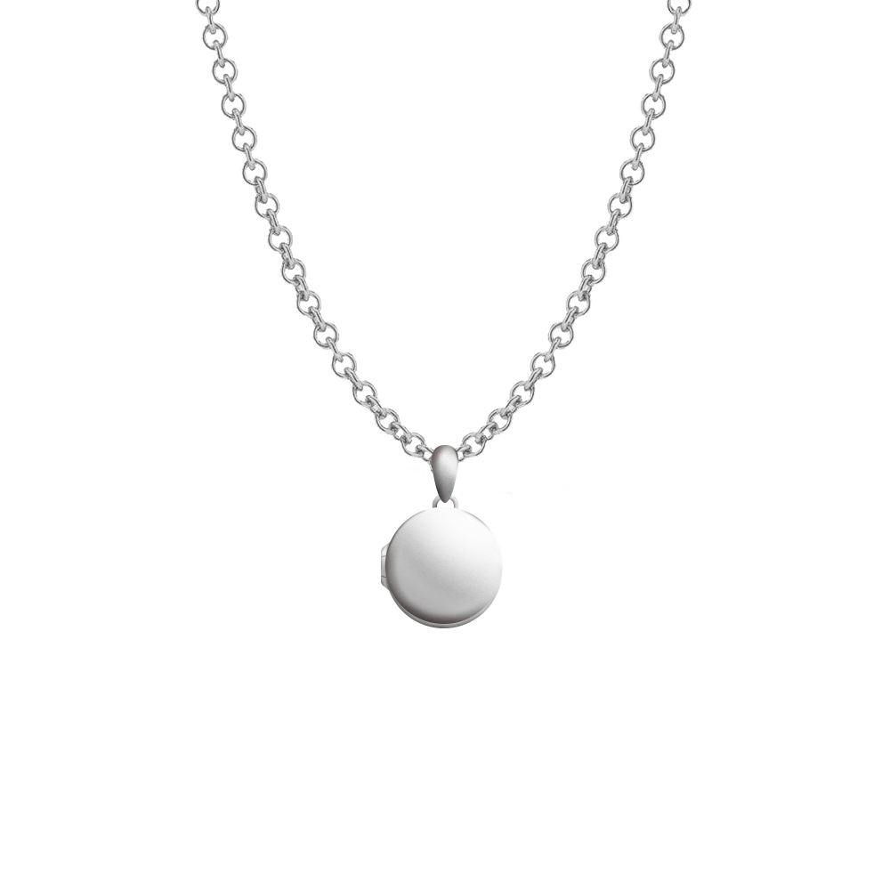 The Halo Locket Necklace in Silver