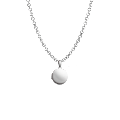 The Halo Locket Necklace in Silver