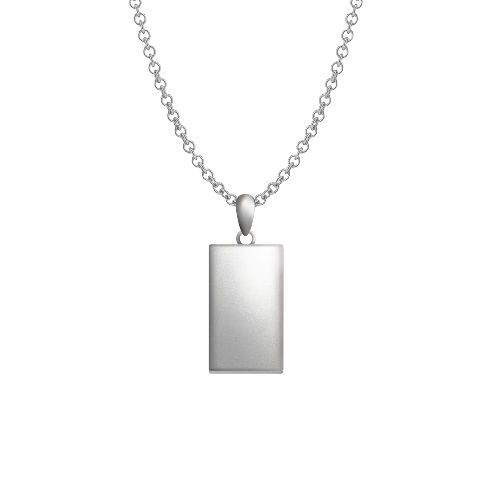 The Tumbler Locket Necklace in Silver