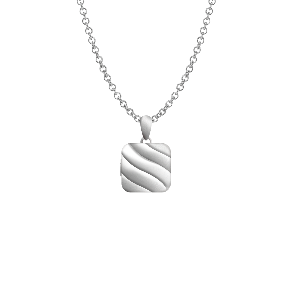 The Ripple Locket Necklace in 925K sterling Silver