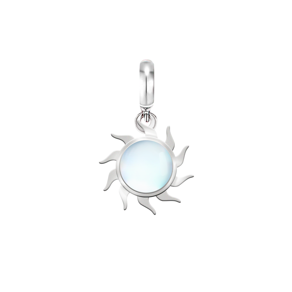 Sun Dangle Charm with Moonstone