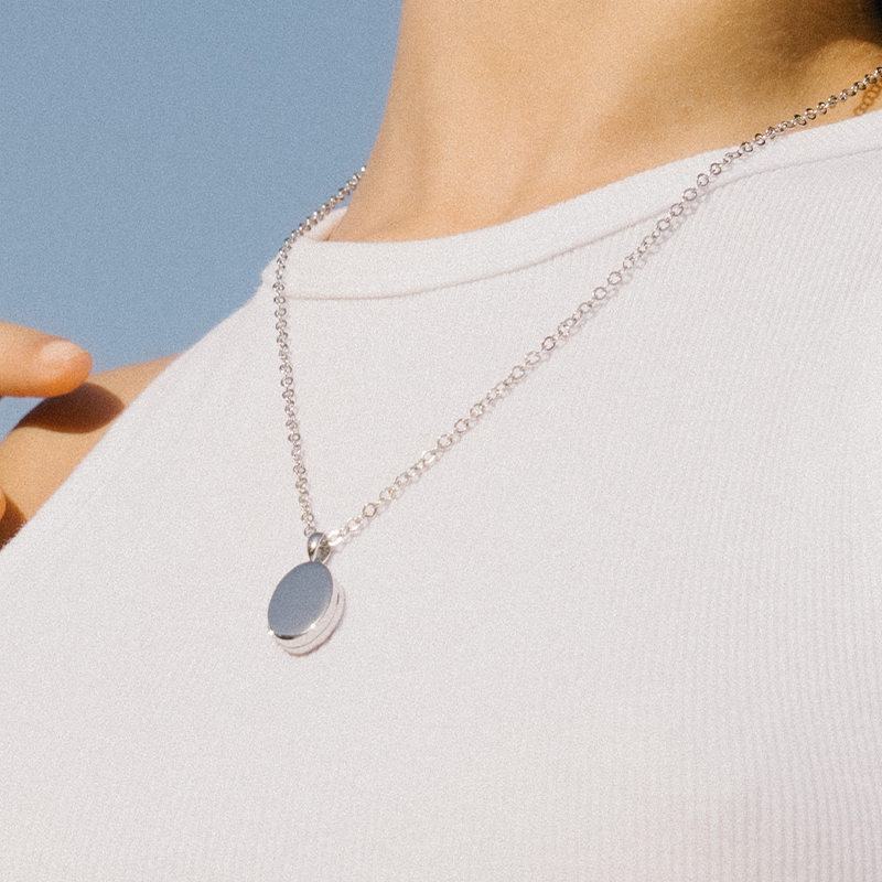 The Elysian Locket Necklace in Silver