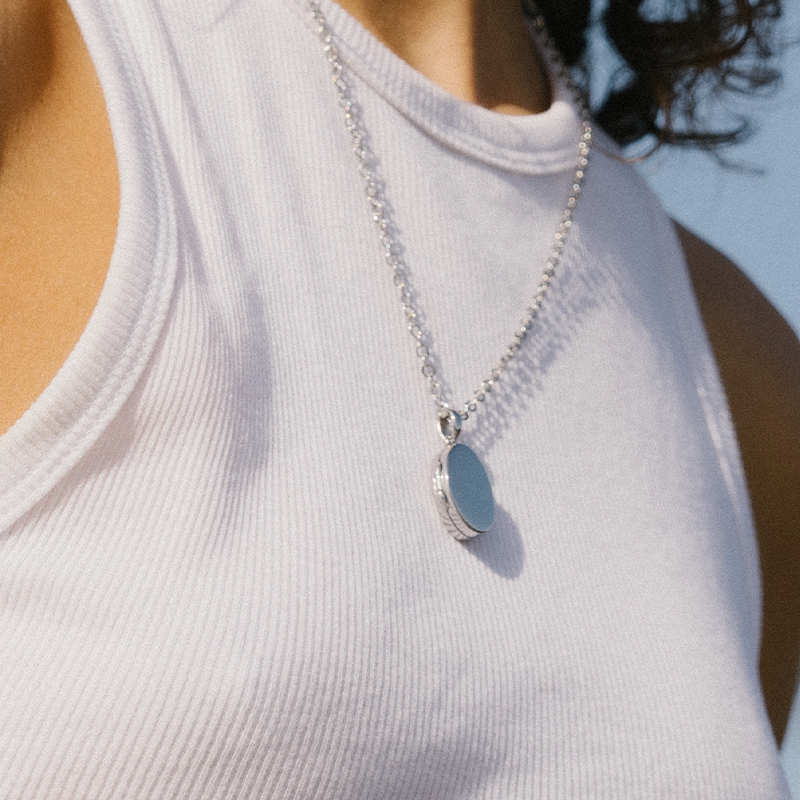 The Elysian Locket Necklace in Silver