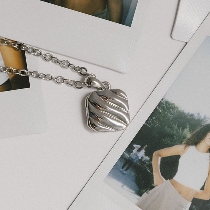 The Ripple Locket Necklace in 925K sterling Silver