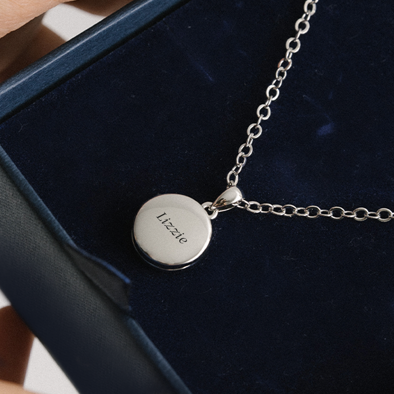 The Halo Locket Necklace in Silver
