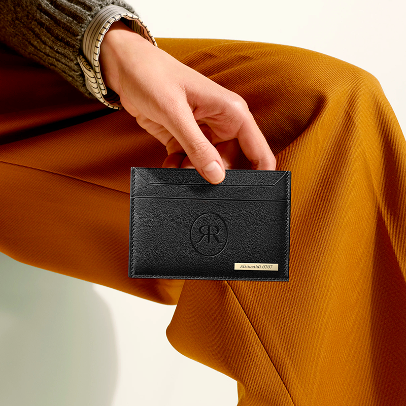 Signature Card Holder, Patrimoine in Black