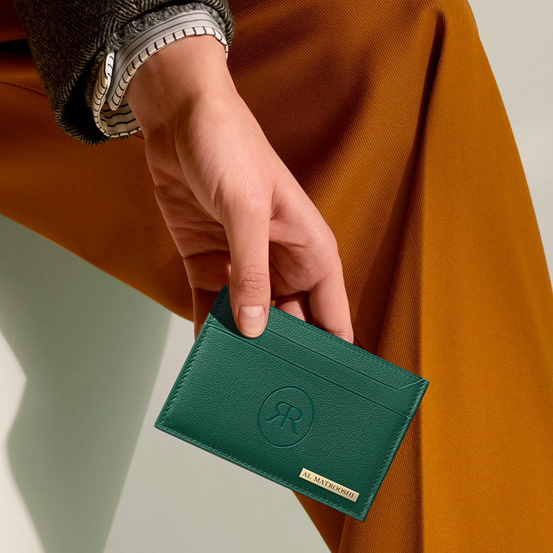 Signature Card Holder, Patrimoine in Green