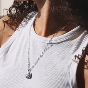 The Ripple Locket Necklace in 925K sterling Silver