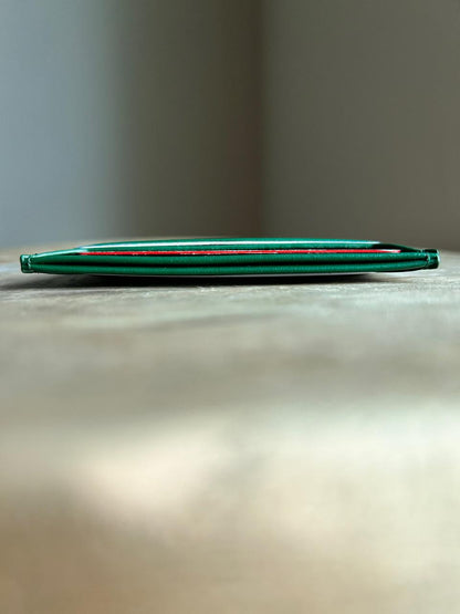 Roro Personalized Leather Card Holder in Green
