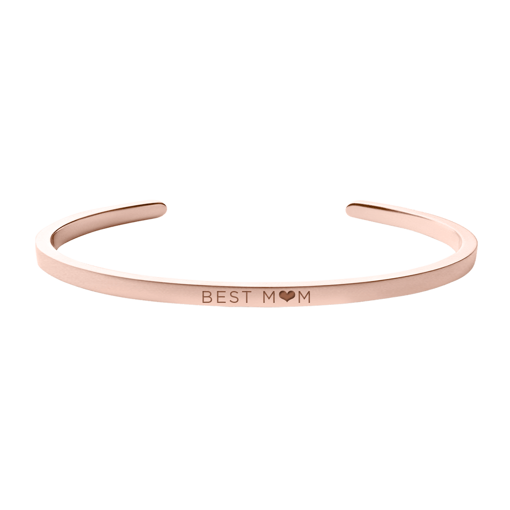 Best Mom Cuff in 18K Rose Gold - Roro Arabia -