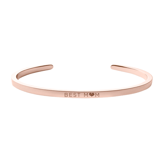 Best Mom Cuff in 18K Rose Gold - Roro Arabia -