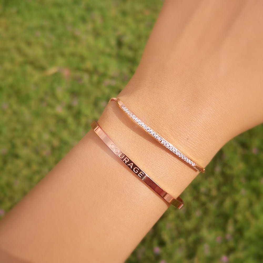 Courage Cuff in 18K Rose Gold - Roro Arabia -