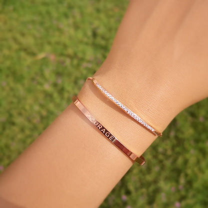 Courage Cuff in 18K Rose Gold - Roro Arabia -
