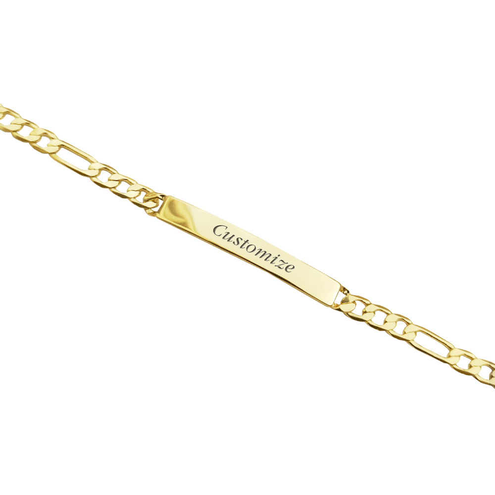 Erté Biscuit Id Figaro Bracelet in Gold Vermeil - Roro Arabia -
