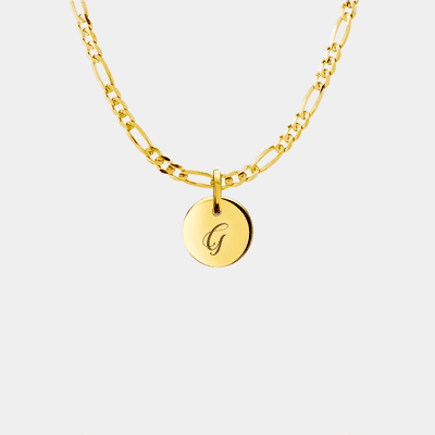 Erté Coin and Figarro Chain in Gold Vermeil - Roro Arabia - Necklaces