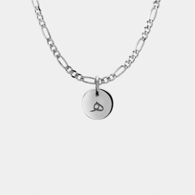 Erté Coin and Figarro Chain in Silver - Roro Arabia - Necklaces