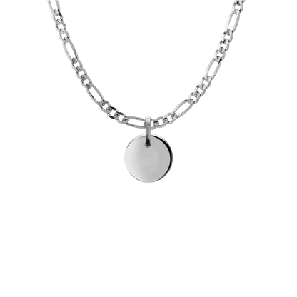 Erté Coin and Figarro Chain in Silver - Roro Arabia - Necklaces