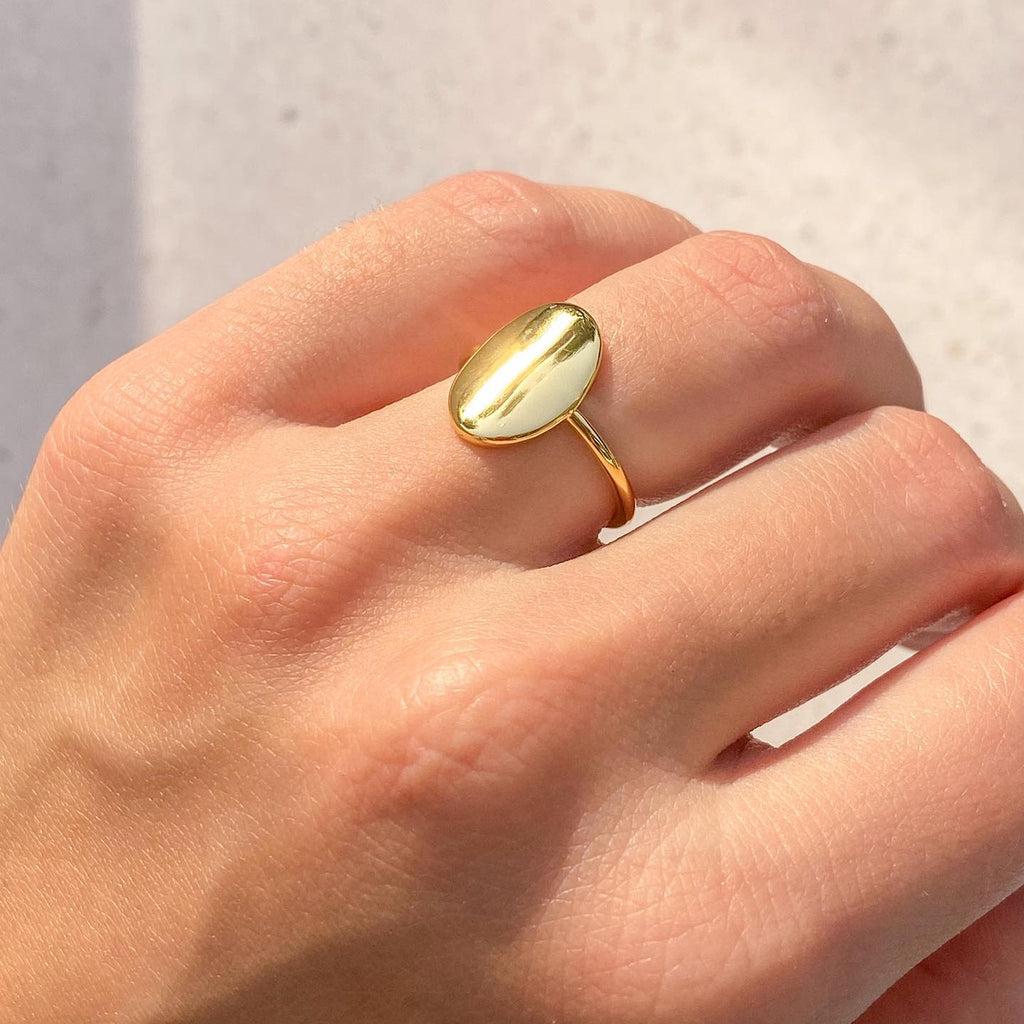 Erté Halo Ring in Gold Vermeil - Roro Arabia -