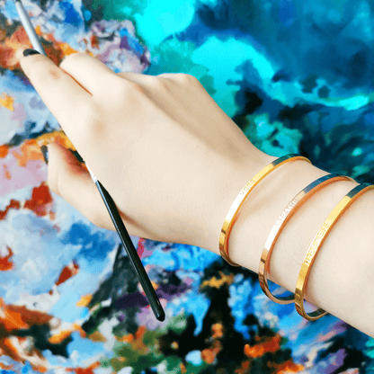 Happiness Cuff in 18K Gold - Roro Arabia -