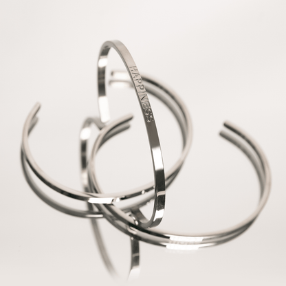 Happiness Cuff in Silver - Roro Arabia -