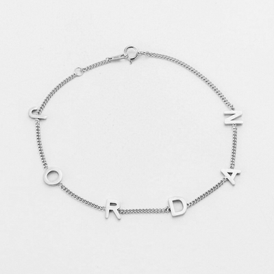 il mio nome; Name Bracelet in pure solid 925K Sterling Silver - Roro Arabia - Necklaces