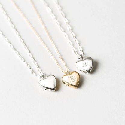 Louis Heart Locket Necklace in 925K sterling Silver - Roro Arabia -