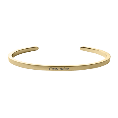 Personalized Momento Cuff in Gold (Customizable) - Roro Arabia - Bracelets