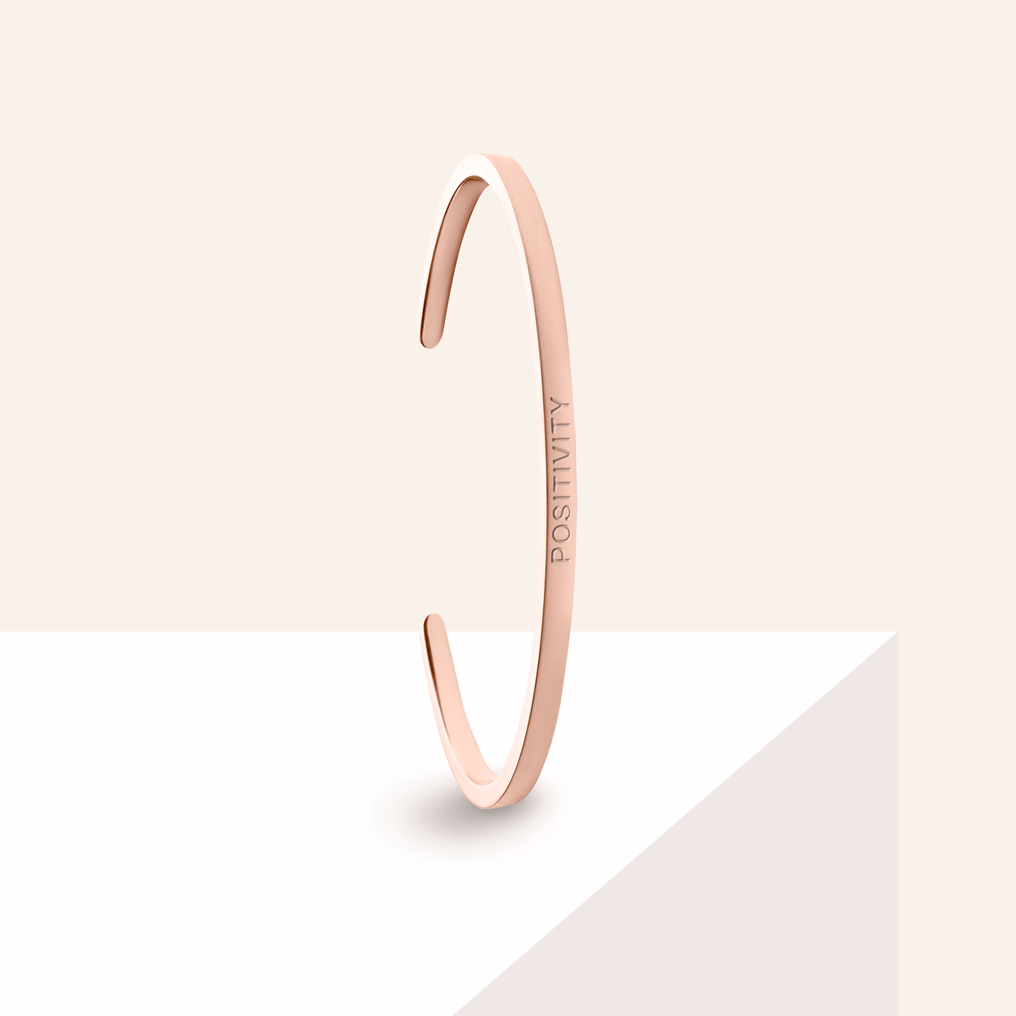 Positivity Cuff in Rose Gold - Roro Arabia - Bracelets