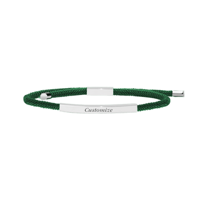 Promesse Bracelet in Silver, Foliage Green - Roro Arabia - Bracelets