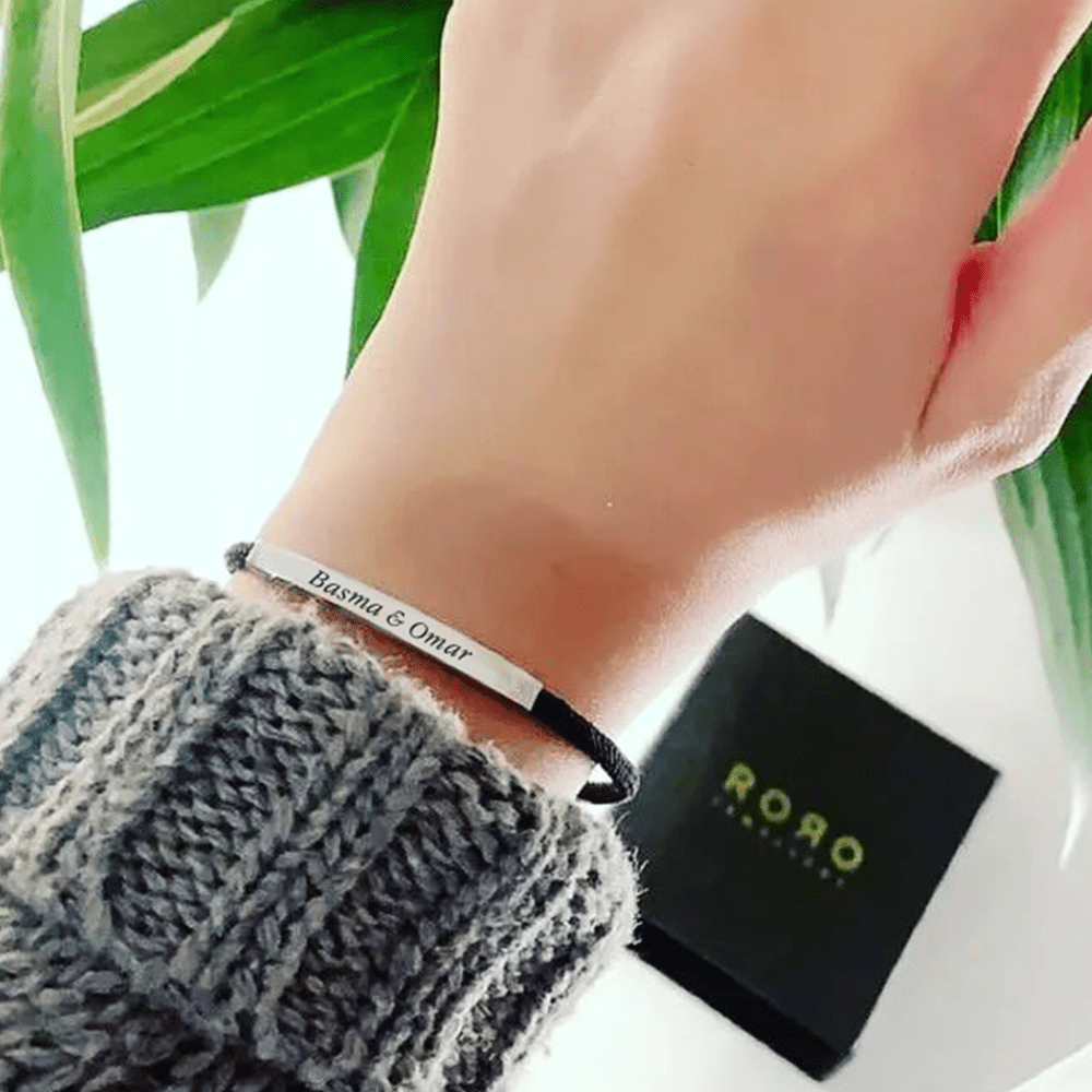Promesse Bracelet in Silver, Pitch Black - Roro Arabia -