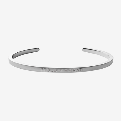 Proudly Emirati Cuff in Silver - Roro Arabia -